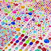 Neasyth Gem Stickers 6059 Pcs Adhesive Rhinestone Stickers, Gemstone Pearl for DIY Crafting, Face Jewels for Makeup