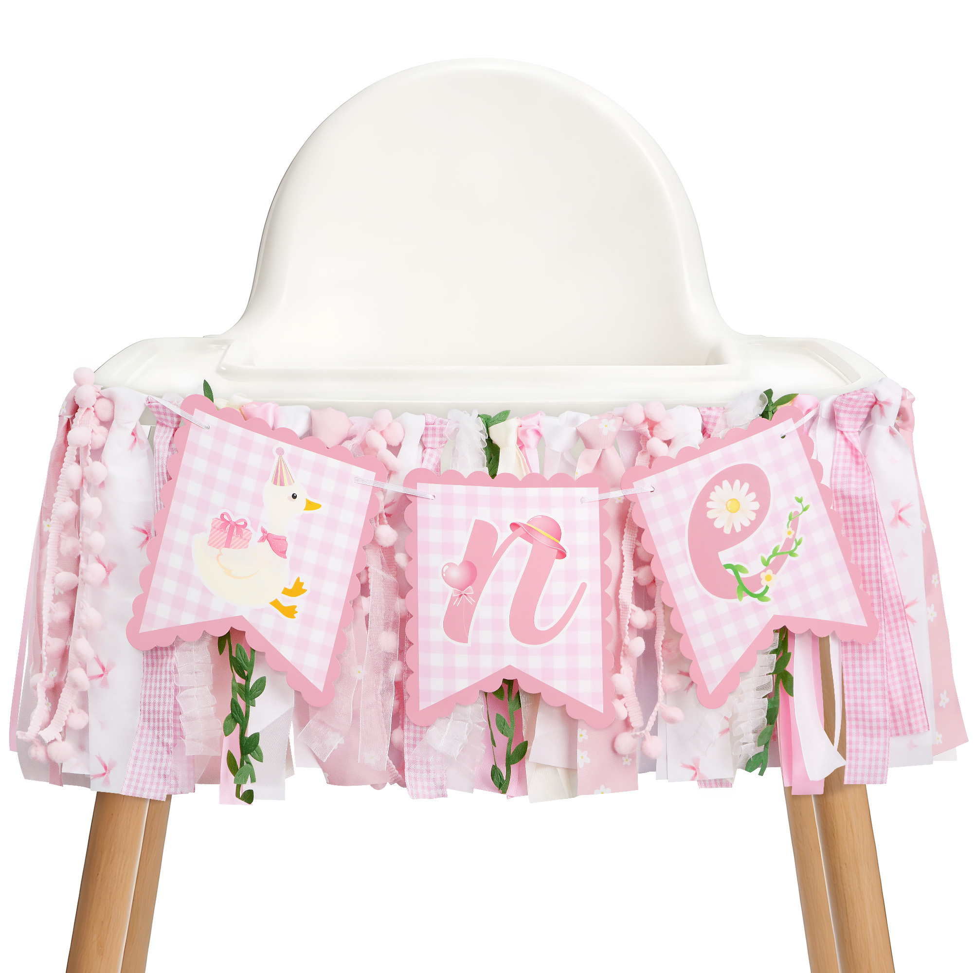 Neasyth One Silly Goose High Chair Banner for Girls 1st Birthday, Funny