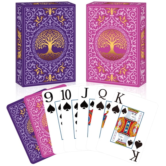 Neasyth Playing Cards, Deck of Cards, 2 pack Poker Size Standard Index, Tree of Life Theme for Gift, Family Game Night