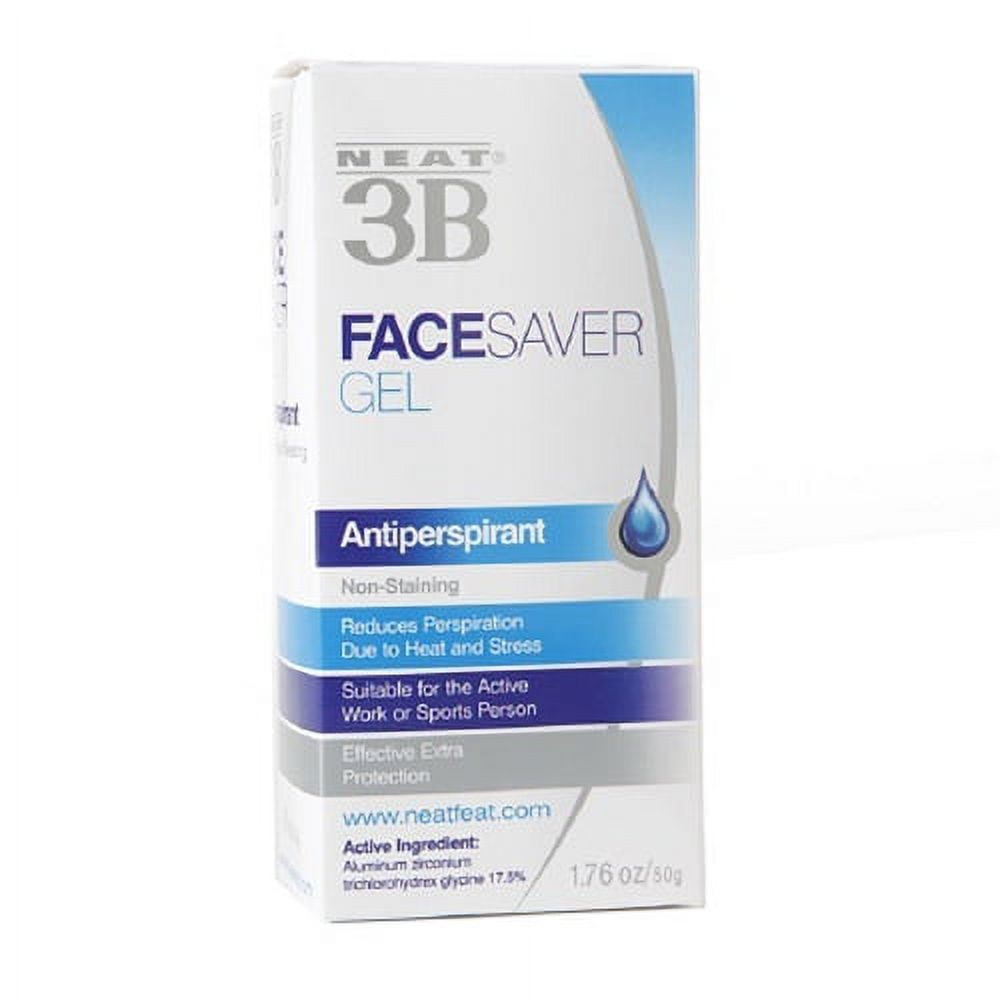 Neat 3B Face Saver Anti-Perspirant Gel, Non Staining - 1.76 Oz, 3 Pack