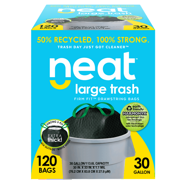 3-Gallon Drawstring Trash Bag 30-Count