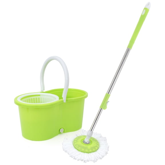 Neat-Living Extendable Spin Mop & Bucket Set with 2 Mop Heads