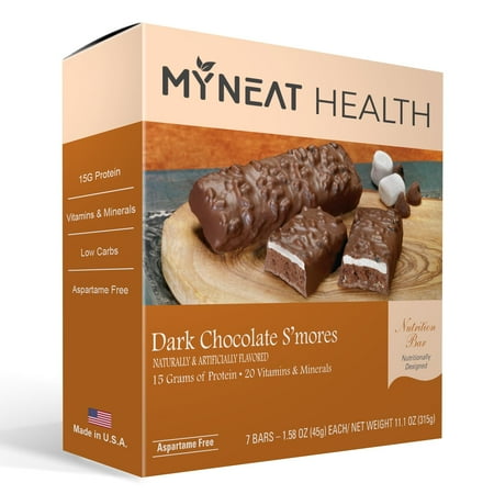 Neat Nutrition Meal Replacement Protein Bar - Dark Chocolate Smores (7/box)