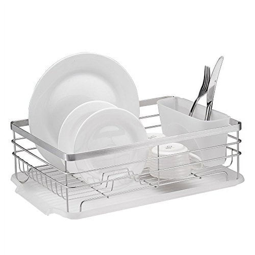 romision Dish Drying Rack, 304 Stainless Steel 2 Tier Large Dish Rack and  Drainboard Set with Swivel Spout Drainage, Full Size Dish Drainer with