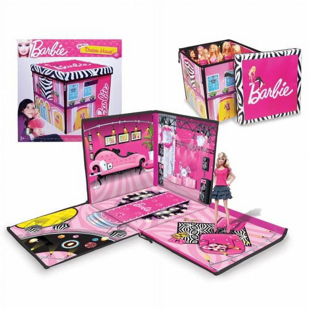  ZipBin Barbie 40 Doll Dream House Toy Box and Playmat