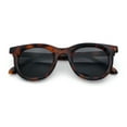 thumbnail image 1 of Neat Round Horn Rim Gentlemanly Fashion Plastic Hustler Sunglasses Tortoise - Black, 1 of 8