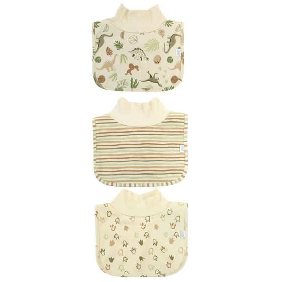 Neat Solutions 3 Pack Boy Printed Mock Neck Bib