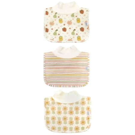 Neat Solutions 3 Pack Girl Printed Mockneck Bib