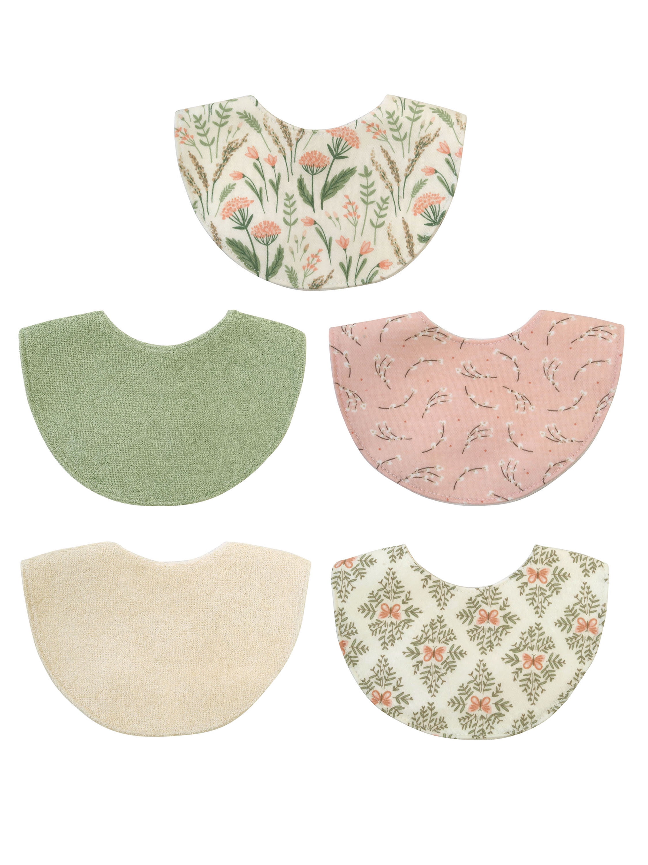 Neat Solutions 5 Pack Girl Newborn Bib