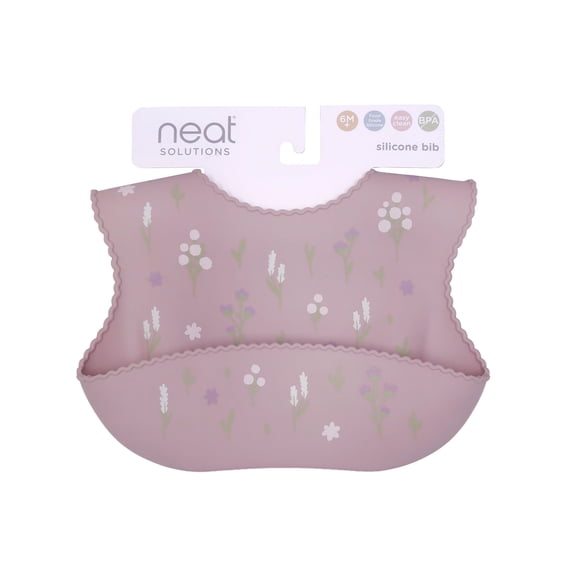 Neat Solutions Girl Scalloped Edged Infant Silicone Bib