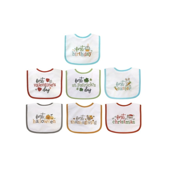 Neat Solutions My 1st Holiday 7 Pack Unisex Infant Bib Gift Set