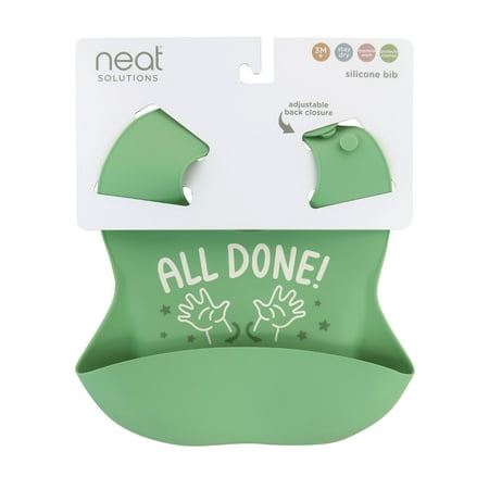 Neat Solutions Silicone "All Done" Saying Infant Unisex Scoop Bib