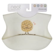 Neat Solutions Silicone "Loved Waffle Lot" Saying Infant Unisex Scoop Bib