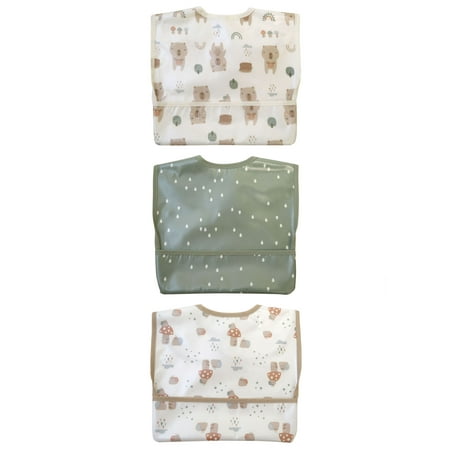 Neat Solutions Unisex 3 Pack Stay-Dry Canvas Infant Bib