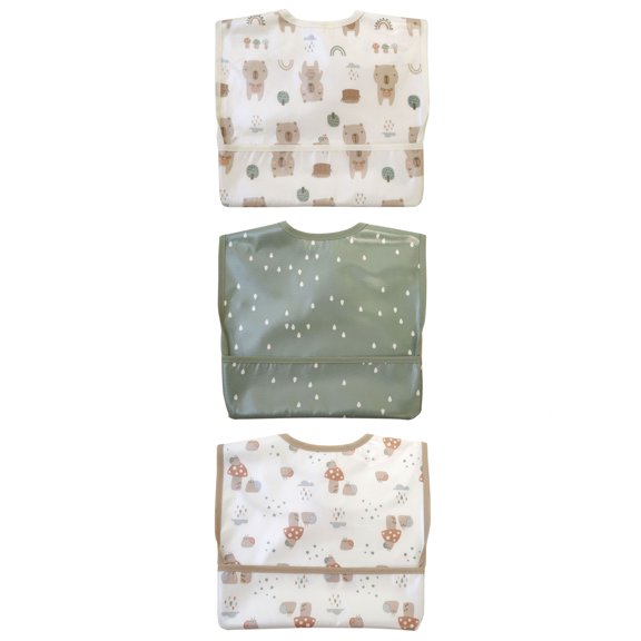 Neat Solutions Unisex 3 Pack Stay-Dry Canvas Infant Bib