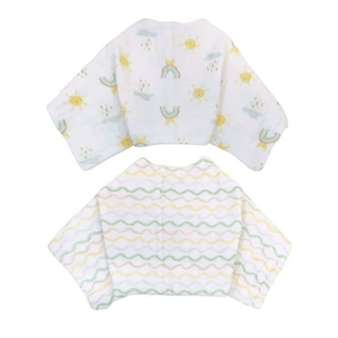 Neat Solutions Unisex Newborn Muslin Burp 2 Bib 2 Pack