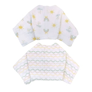 Neat Solutions Unisex Newborn Muslin Burp 2 Bib 2 Pack