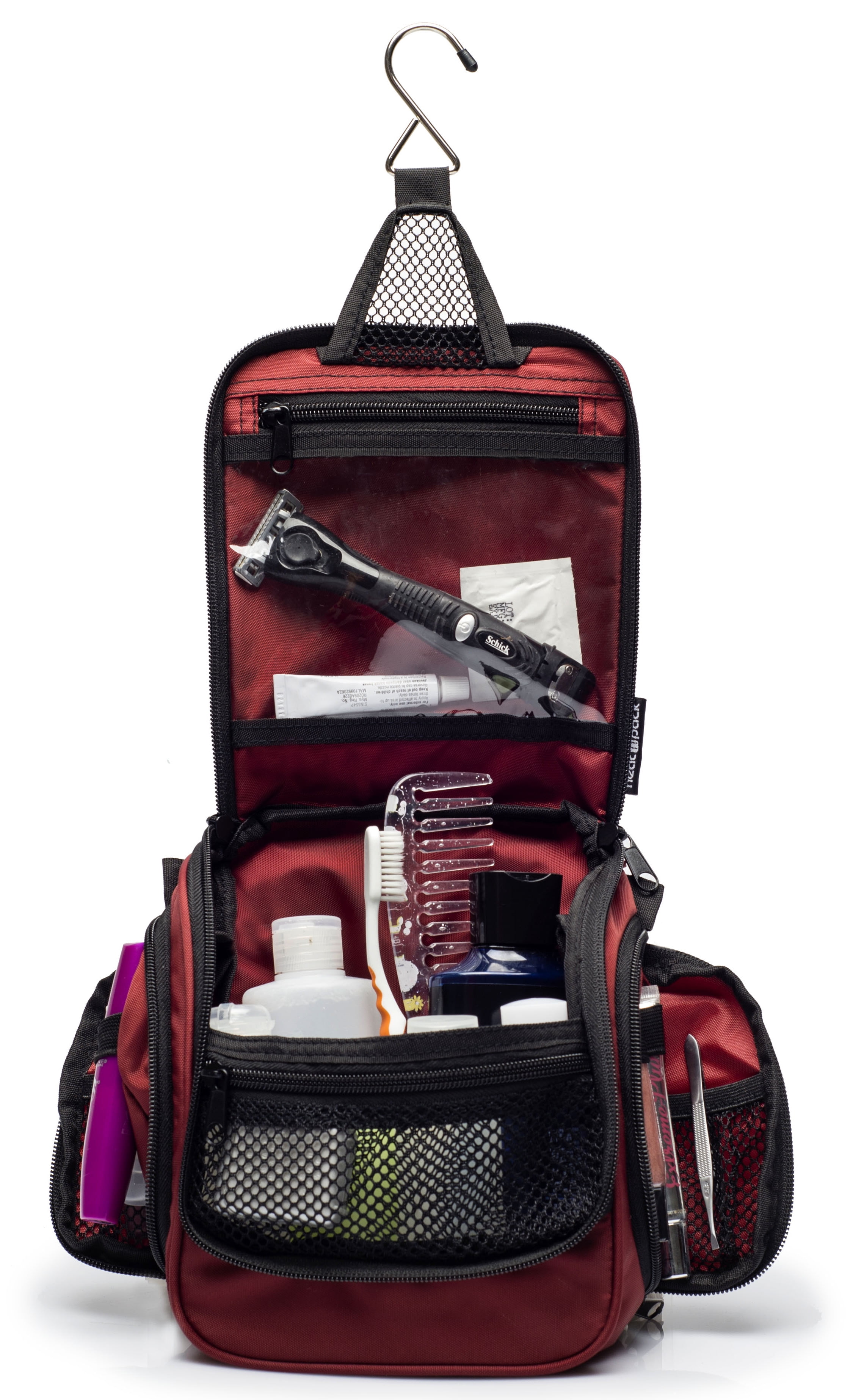 NeatPack Compact Hanging Toiletry Bag, Red - Walmart.com