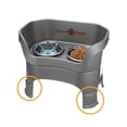 thumbnail image 1 of Neater Feeder Deluxe Elevated Mess-Proof Food & Water Bowls for Large Dogs, Gunmetal, 1 of 12
