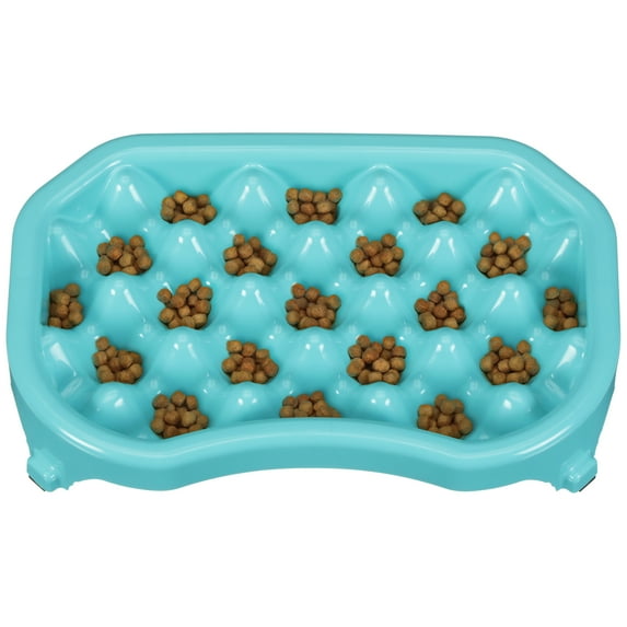 Neater Pet Brands Neater Slow Feeder to Improve Digestion, Stop Obesity, and Slow Down Eating, 2.5 Cups, Aquamarine