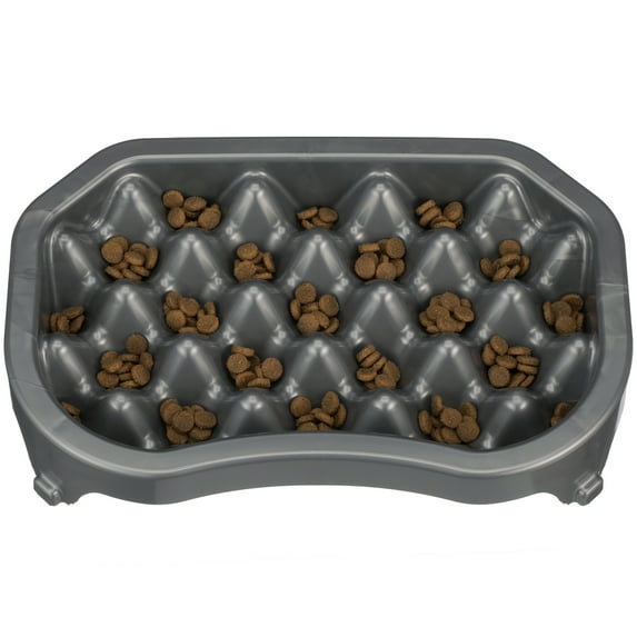 Neater Pet Brands Neater Slow Feeder to Improve Digestion, Stop Obesity, and Slow Down Eating, 6 Cups, Gunmetal