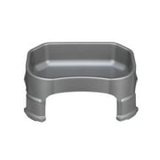 Neater Pets Big Bowl with Leg Extensions for Dogs - Raised for Feeding Comfort - Extra Large Plastic Trough Style Food or Water Bowl for Use Indoors or Outdoors, Gunmetal, 1.25 Gallon (160 Oz.)