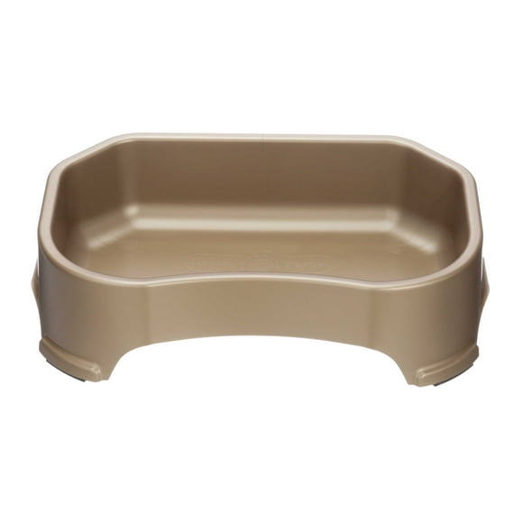 Neater Pets Big Bowl for Dogs - Plastic Trough Style Food or Water Bowl, Champagne, 1.25 Gallon (160 oz.)