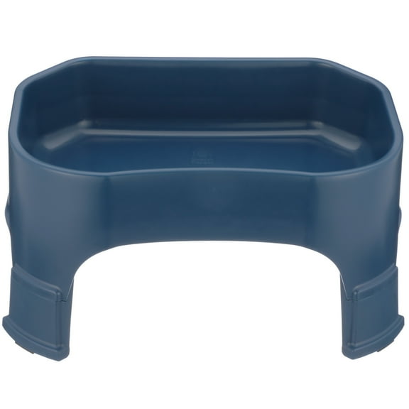 Neater Pets Giant Bowl with Leg Extensions for Dogs - Raised for Feeding Comfort - Extra Large Plastic Trough Style Food or Water Bowl for Use Indoors or Outdoors, Dark Blue, 2.25 Gallon (288 Oz.)