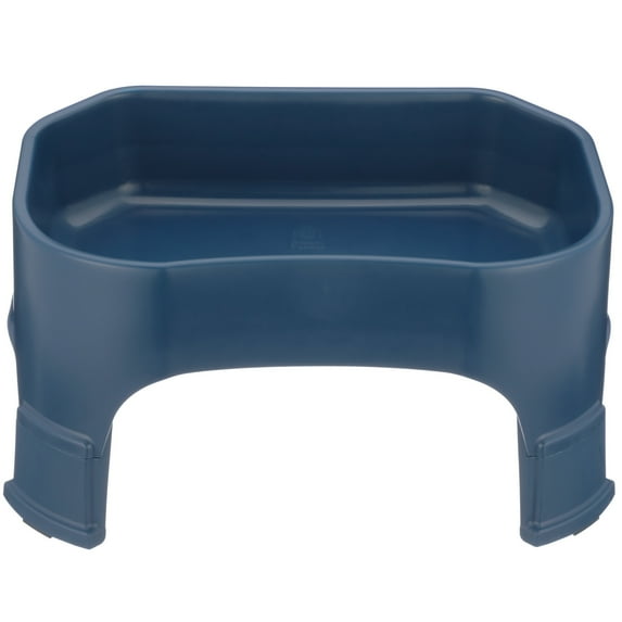 Neater Pets Giant Bowl with Leg Extensions for Dogs - Raised for Feeding Comfort - Extra Large Plastic Trough Style Food or Water Bowl for Use Indoors or Outdoors, Dark Blue, 2.25 Gallon (288 Oz.)