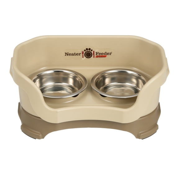 Neater Pets Neater Feeder Deluxe Mess-Proof Elevated Food & Water Bowls for Cats, Cappuccino