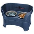 thumbnail image 1 of Neater Pets Neater Feeder Deluxe Mess-Proof Elevated Food & Water Bowls for Large Dogs, Dark Blue, 1 of 11