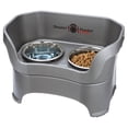 thumbnail image 1 of Neater Pets Neater Feeder Deluxe Mess-Proof Elevated Food & Water Bowls for Large Dogs, Gunmetal, 1 of 10