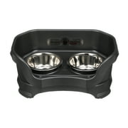 Neater Pets Neater Feeder Deluxe Mess-Proof Elevated Food & Water Bowls for Medium Dogs, Gunmetal