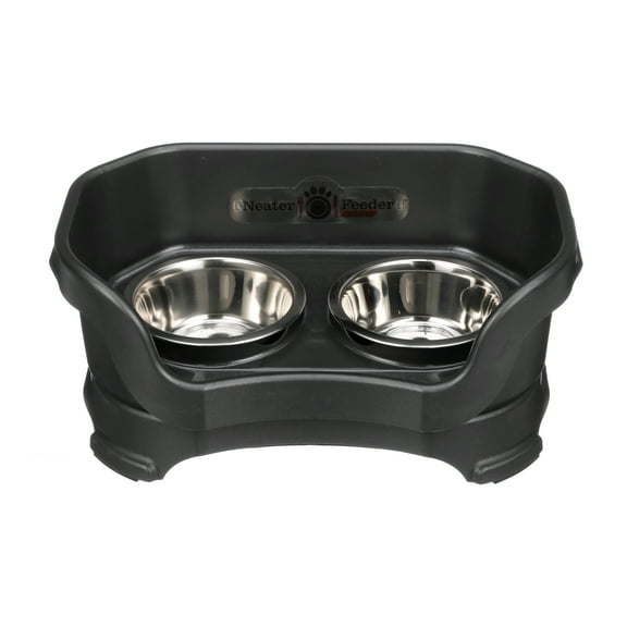 Neater Pets Neater Feeder Deluxe Mess-Proof Elevated Food & Water Bowls for Small Dogs, Black