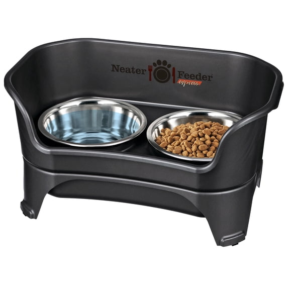 Neater Pets Neater Feeder Express Mess-Proof Elevated Food & Water Bowls for Medium to Large Dogs, Black