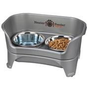 Neater Pets Neater Feeder Express Mess-Proof Elevated Food & Water Bowls for Medium to Large Dogs, Gunmetal