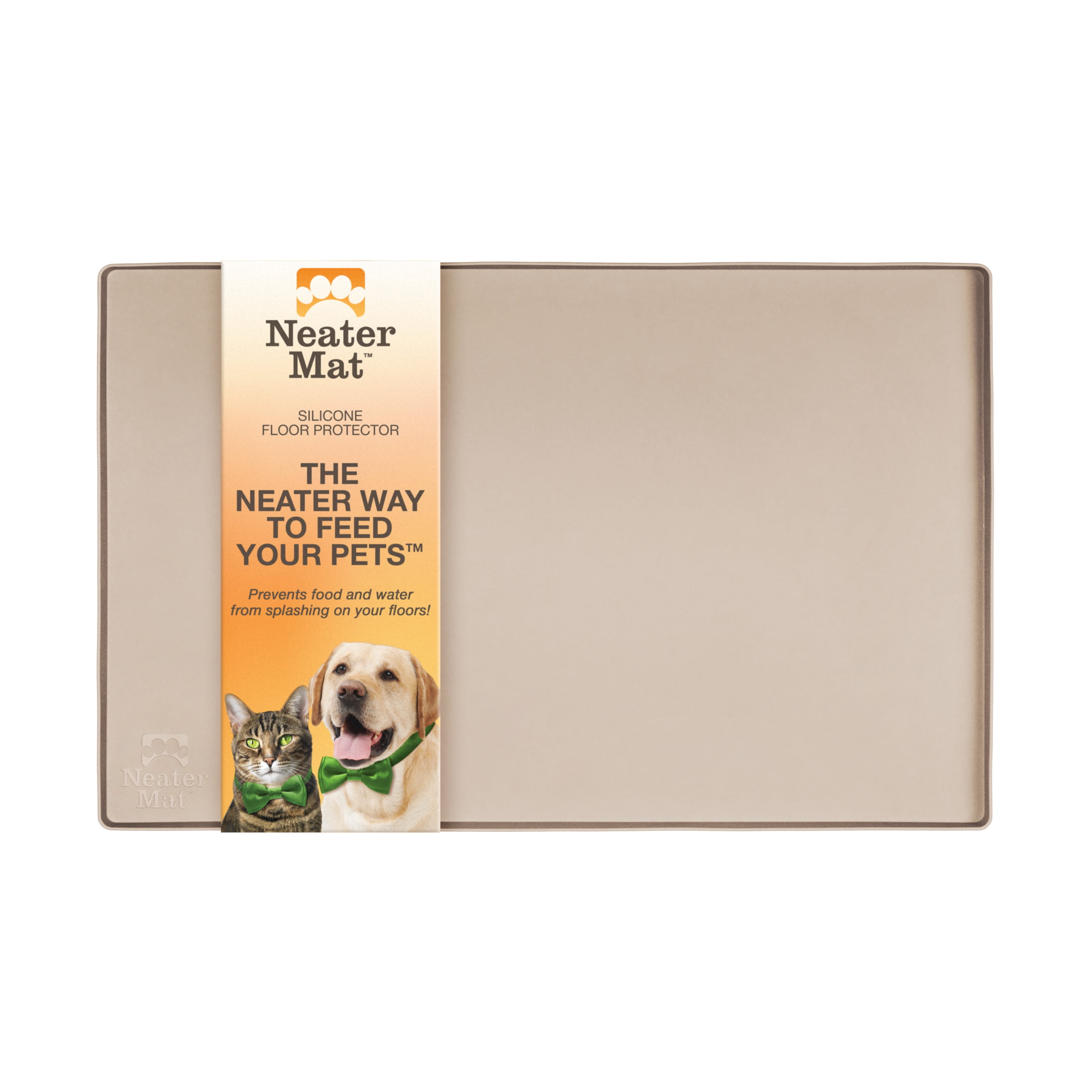 Cappuccino Medium Waterproof Silicone Pet Bowl Mat
