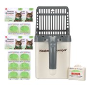 Neater Pets Neater Scooper Mess-Free Cat Litter Sifter with Waste Container - Includes 195 Count Refill of Bags, Gray