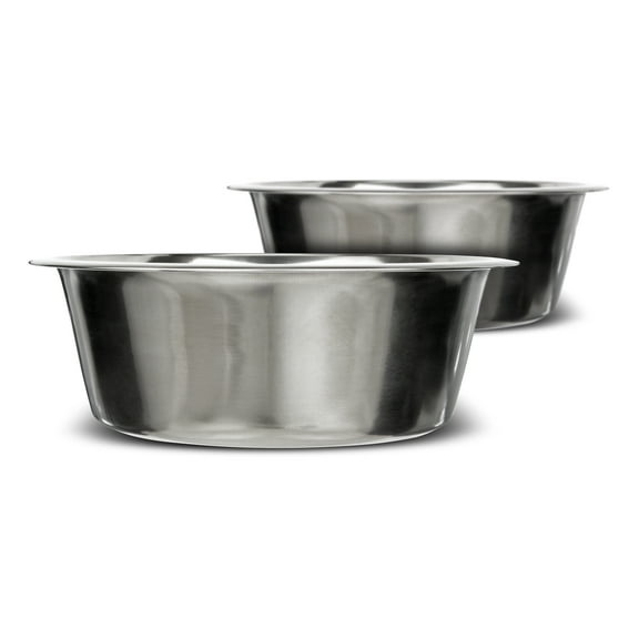 Neater Pets Stainless Steel Dog and Cat Bowls - Extra Large Metal Food and Water Dish, 16 Cup, 2 Count