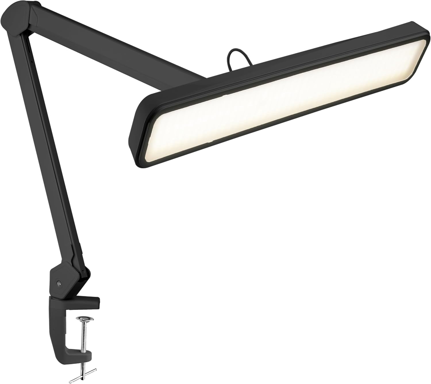 Neatfi LED Task Lamp with Clamp, 2500 Lumens, 22-Inch Wide Head, 5 Light Modes, Adjustable Work Light for Nails, Reading & Crafts, Black