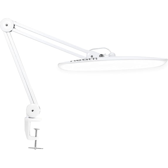 Neatfi Professional LED Desk Lamp with Clamp, 2200 Lumens, 20-Inch Wide Head, Dimmable Work Light for Crafting, Quilting, Sewing, Home Office & Hobby Projects, White