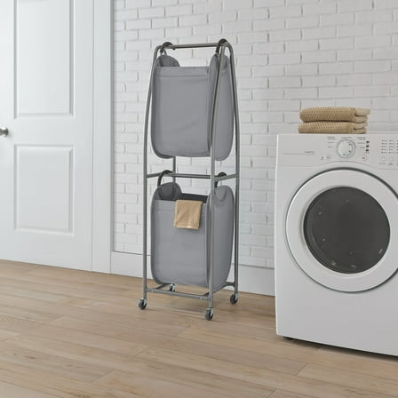 Neatfreak 3 Bushel 2-Tier Rolling Vertical Laundry Sorter