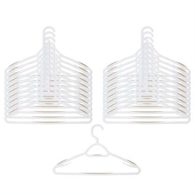 Neatfreak Heavy Duty NonSlip Clothes Hanger, White, 20Pack