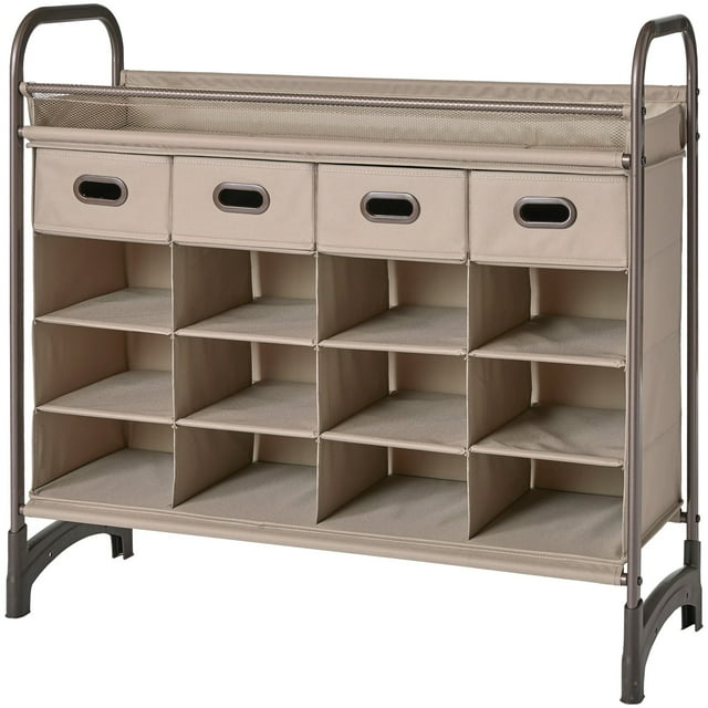 Neatfreak Nfc05122 A69A8A-001 Maximize Stackable 16-Cubby Shoe Organizer with 4 Drawers