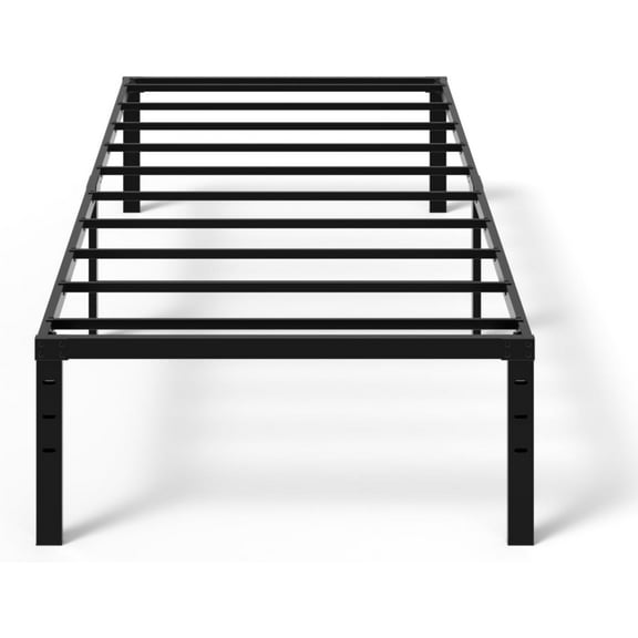 Neatifyes 14 Inch Metal Platform Twin Bed Frame, Mattress Foundation Bed Base,Heavy Duty Steel Slat Support,No Box Spring Needed,Black