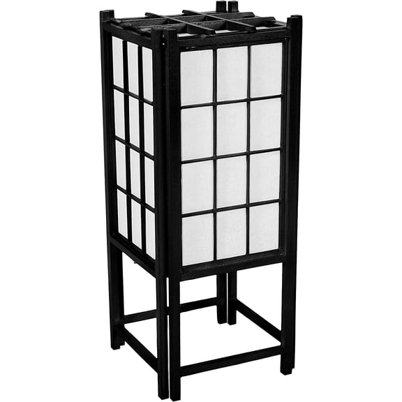 Neatifyes 18" Window Pane Shoji Lamp, Black