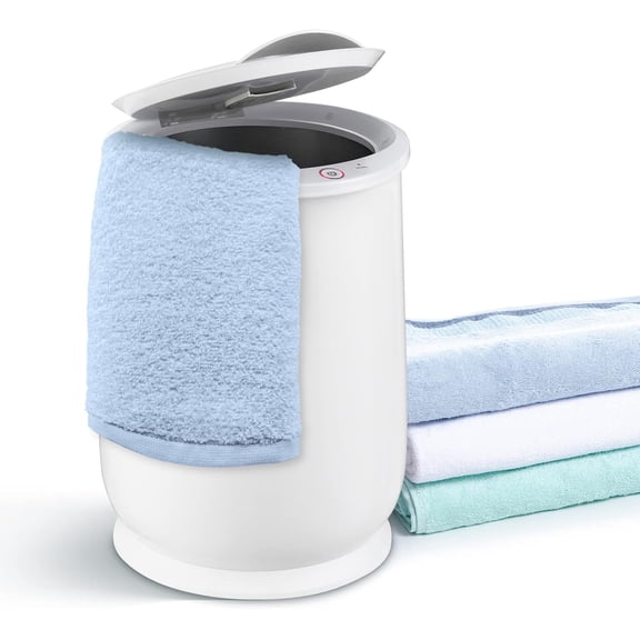 Neatifyes 21L Towel Warmer Bucket for Bathroom, Large Towel Warmer w/Flip-Top Lid, 60 Min Auto Shut Off, Fits up to 2 Oversized 45" x 70" Towels, Hot Towel Heater for Blankets, Bathrobes (21L, White)