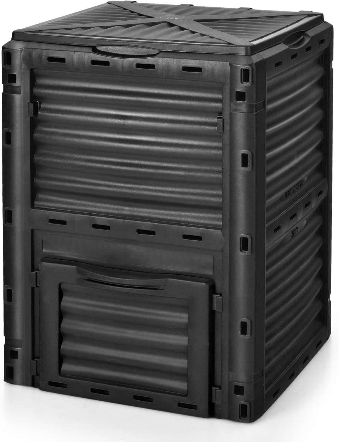 Composter Latch Neatifyes Compost Bin, 80 Gallon (300 L) Large Outdoor Composting Box w ...