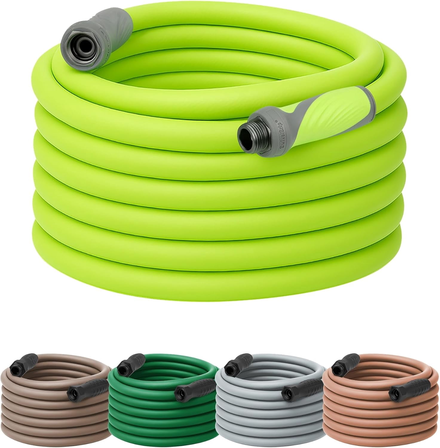 Neatifyes Garden Hose with SwivelGrip, 5/8 in. x 75 ft., Lightweight All-Weather Water Hose, Durable and Flexible, Leak-Free Connections