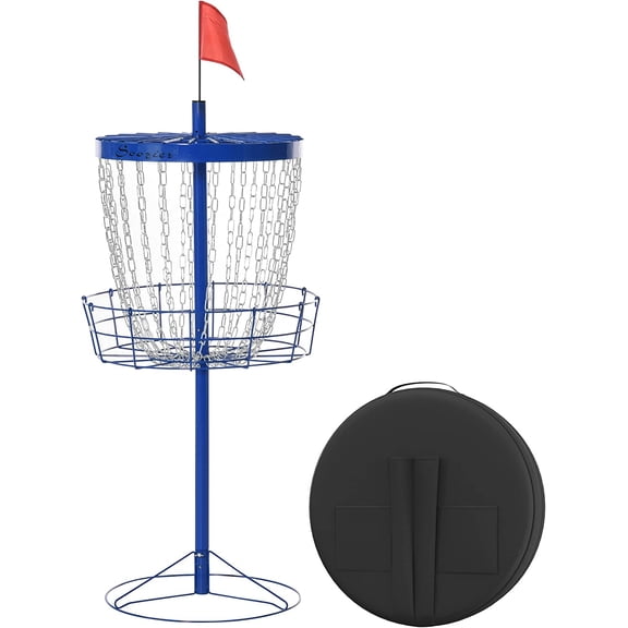Neatifyes Portable Disc Golf Basket Target with 24-Chain, Travel Bag